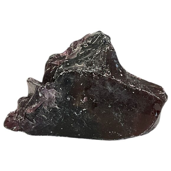 Amethyst Uranium Infused Art Glass Cullet Glowing Manganese Slag Glass #4GX270 - Picture 7 of 8